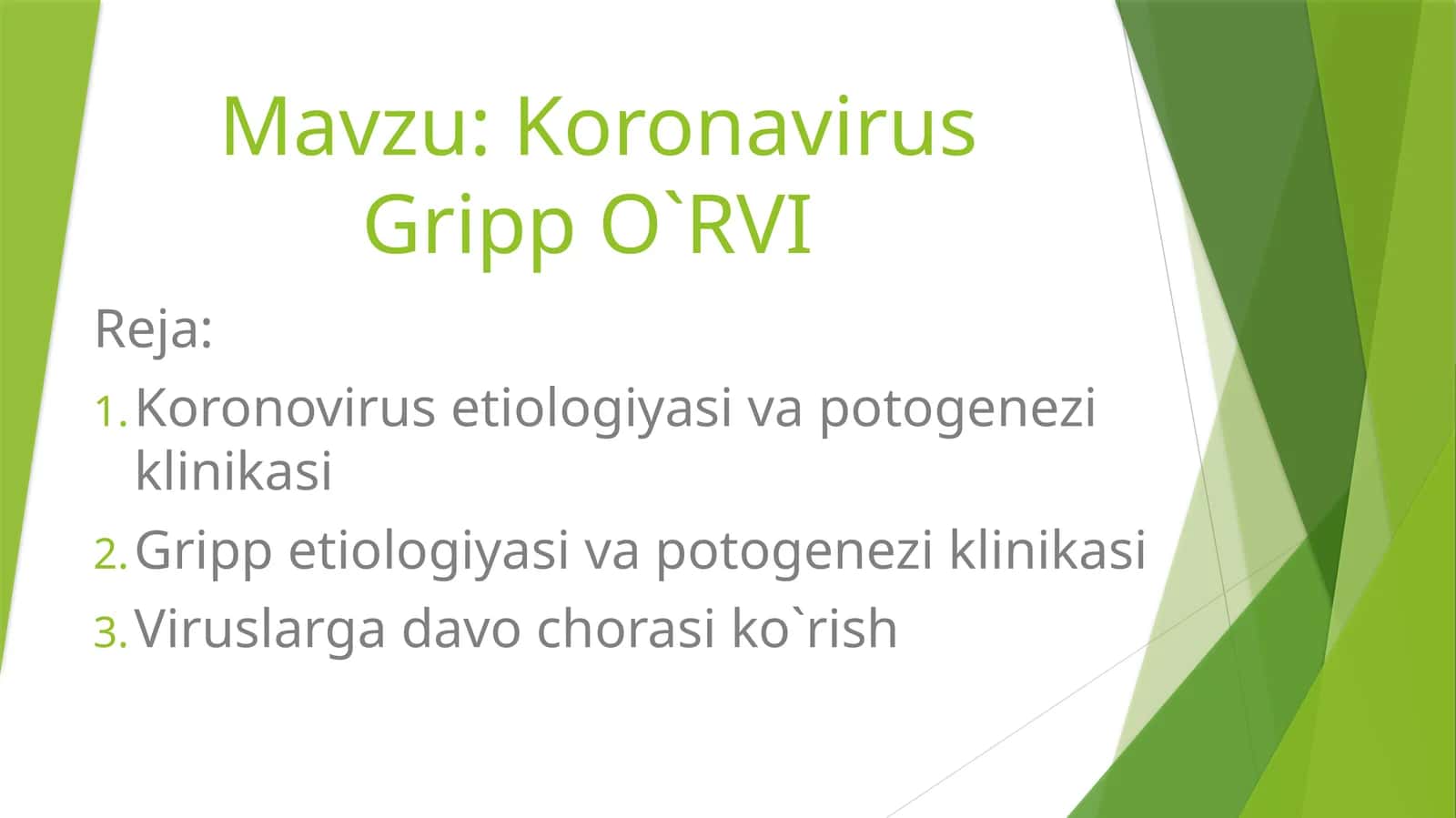 KoronavirusGripp O`RVI