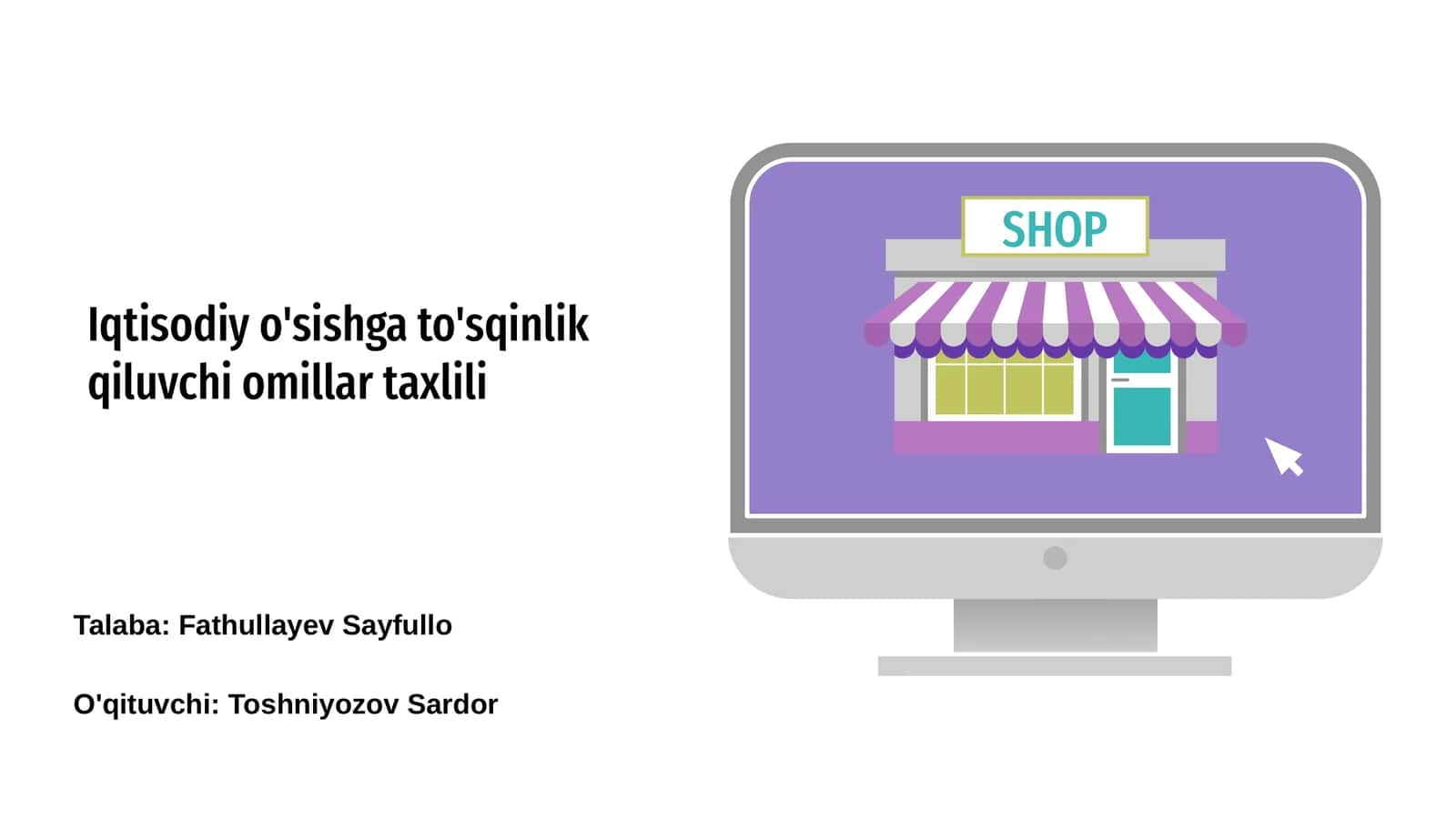 Iqtisodiy o'sishga to'sqinlik qiluvchi omillar taxlili