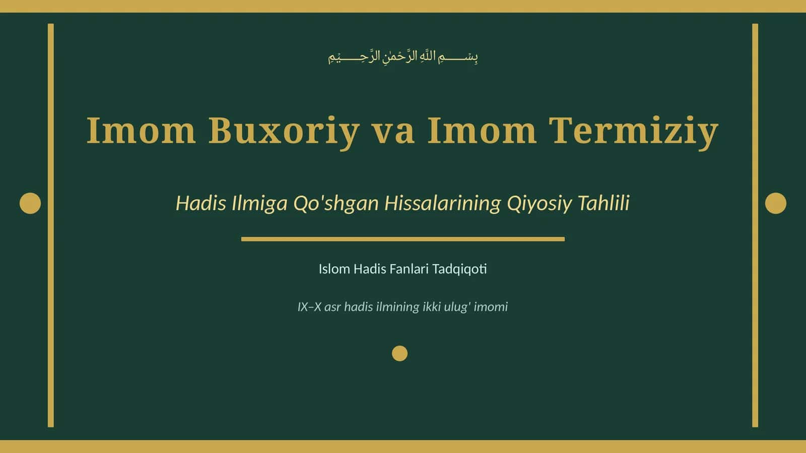 Imom buxoriy