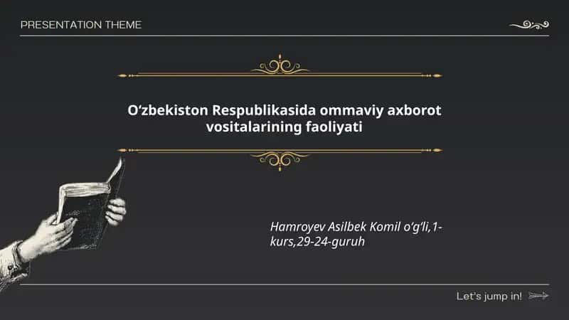 Oʻzbekiston Respublikasida ommaviy axborot vositalarining faoliyati