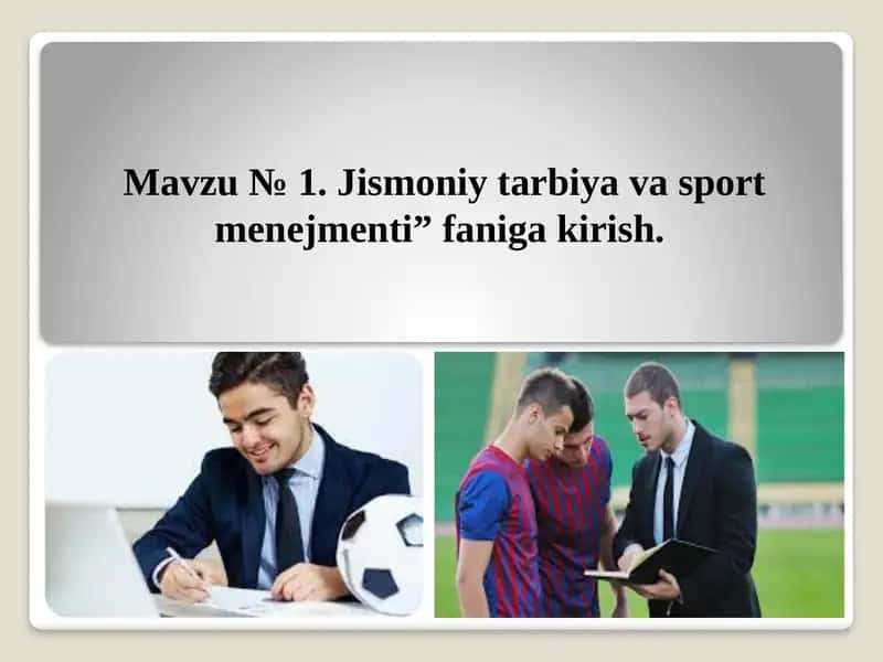 Jismoniy tarbiya va sport menejmenti