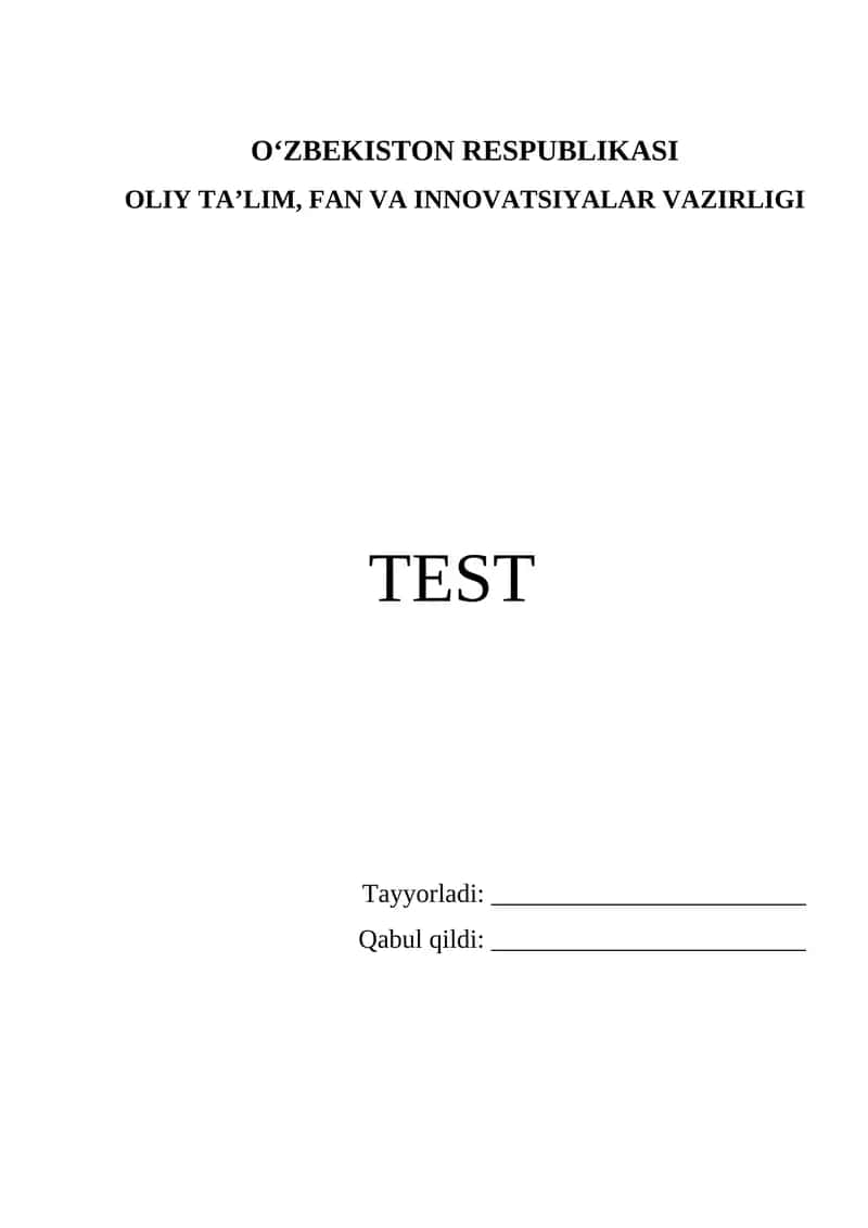 6-SINF ADABIYOT FANIDAN ATTESTATSIYA TESTI