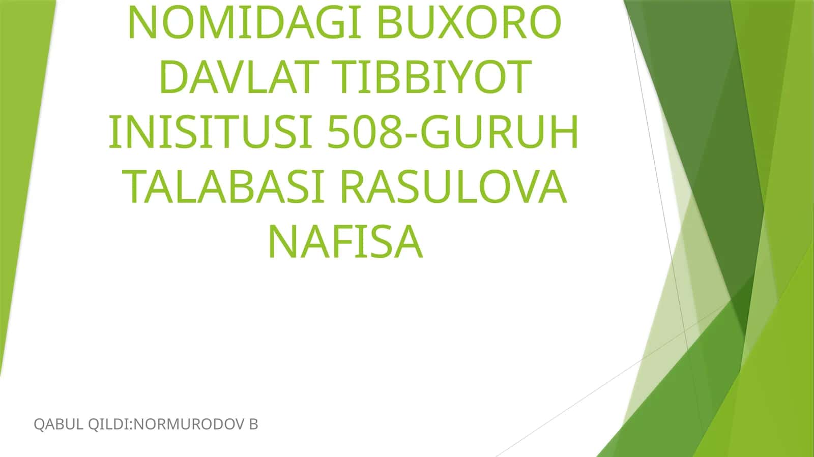 EMBRIOLOGIK ASOSLARI (JUDA MUHIM!)