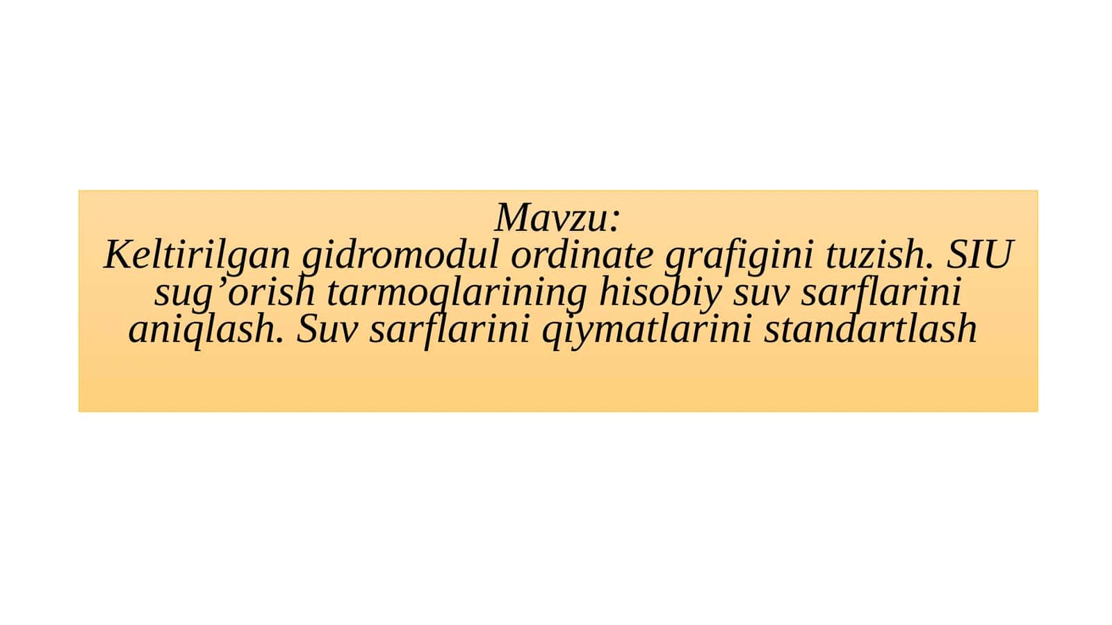 Keltirilganidromodulordinategrafigini tuzish