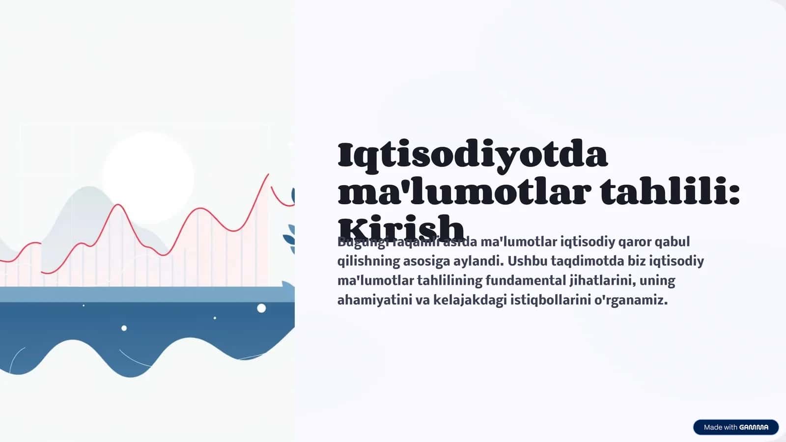 Iqtisodiyotda ma'lumotlar tahlili: Kirish