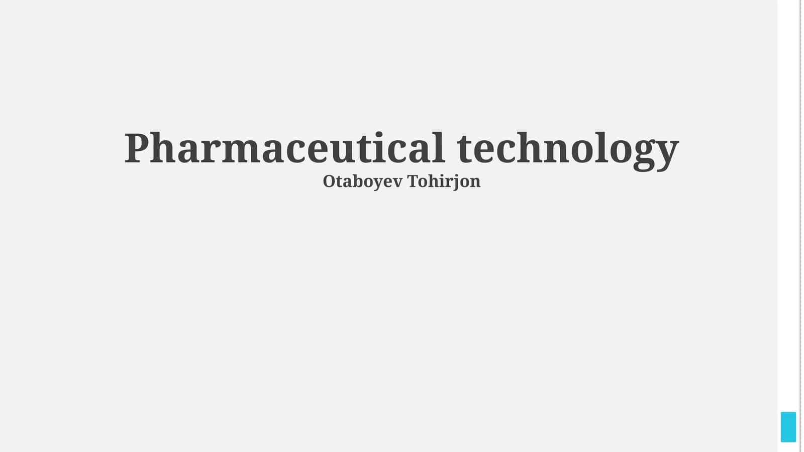 Pharmaceutical technology