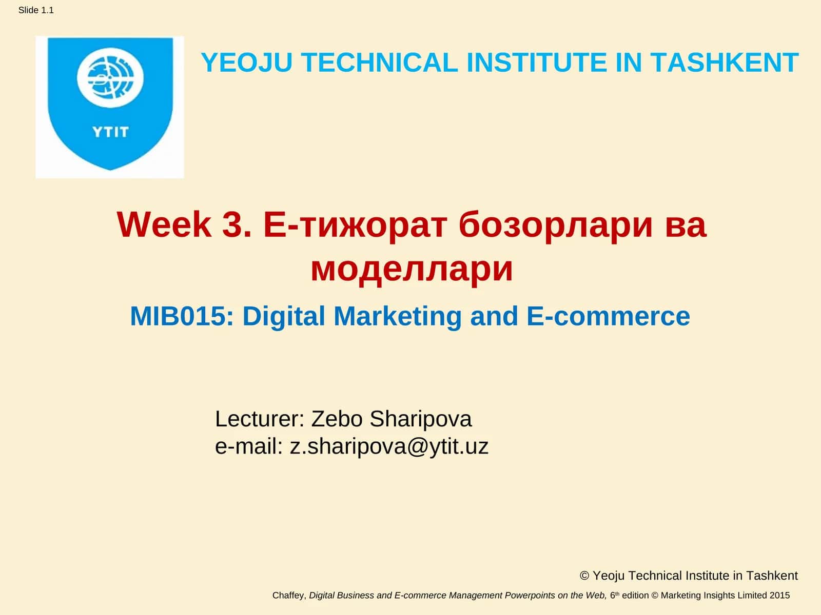 E-тижорат бозорлари ва моделлари