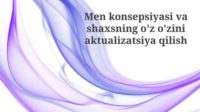 O'z-o'zini Anglash