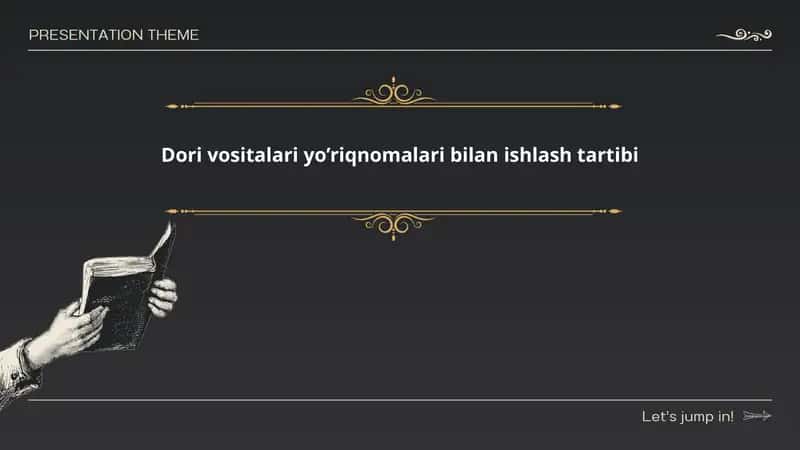 Dori vositalari yo’riqnomalari bilan ishlash tartibi
