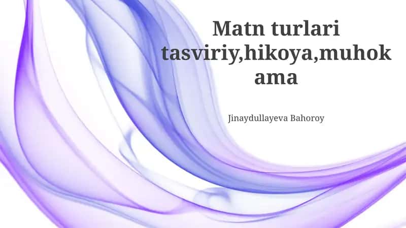 Matn turlari