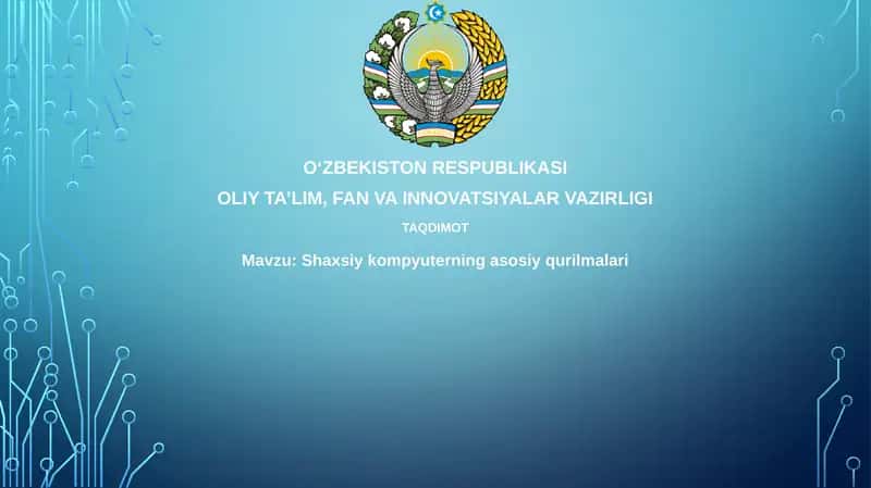 Shaxsiy kompyuterning asosiy qurilmalari