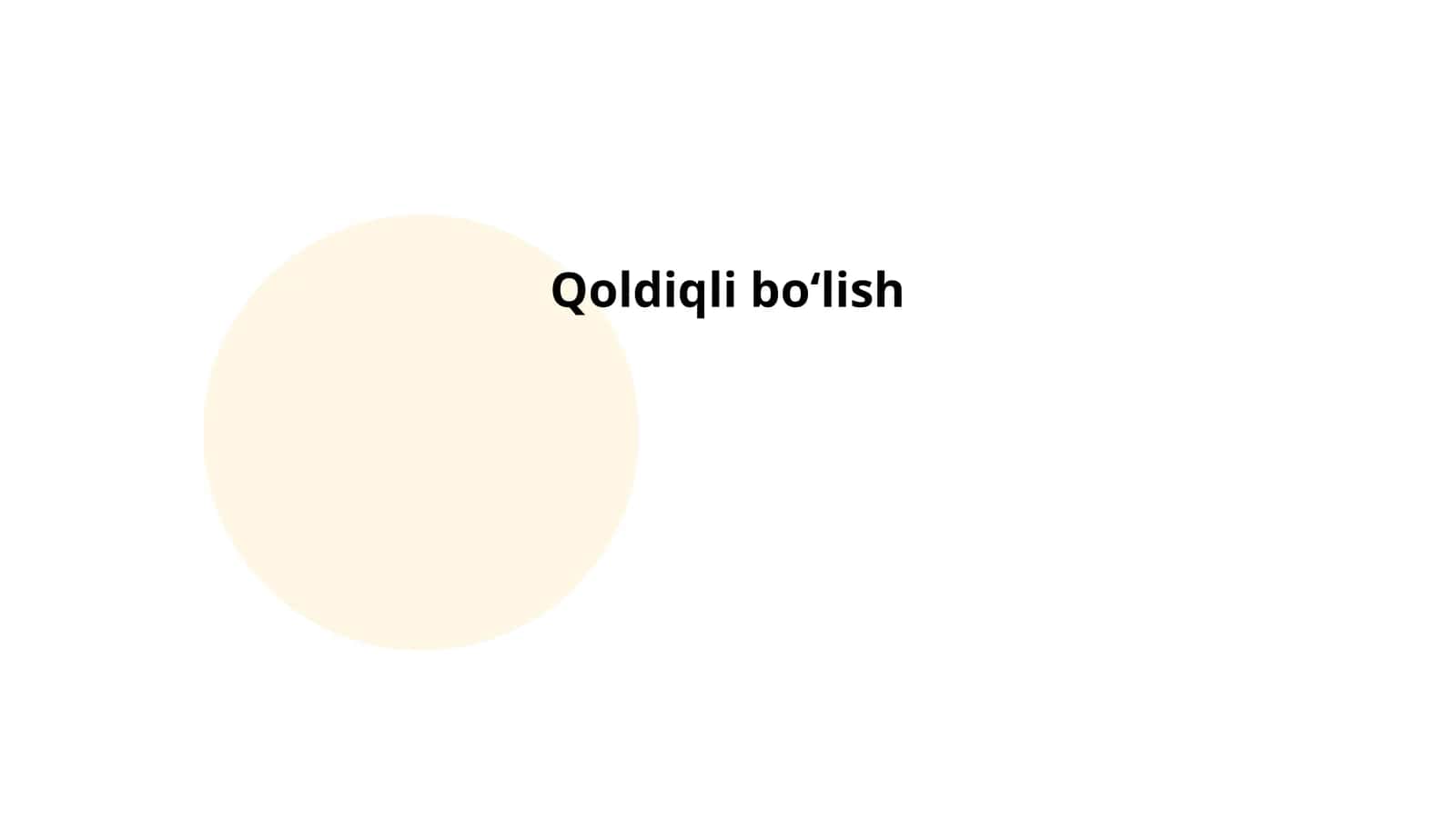 Qoldiqli boʻlish