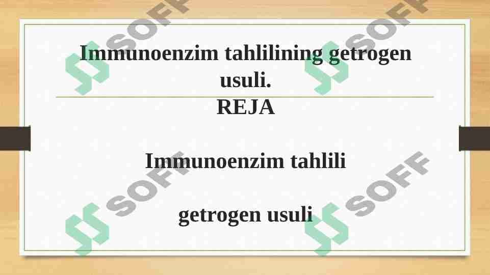 Immunoenzom tahlilini getrgen usuli