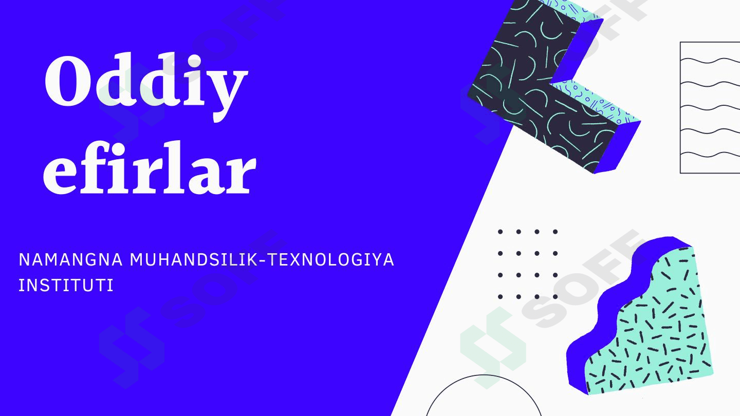 Oddiy Efirlar