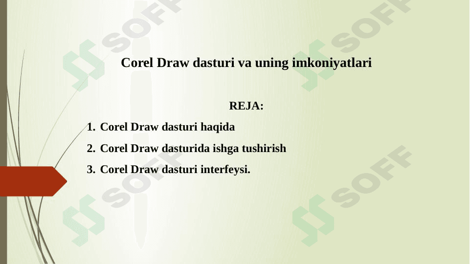 Corel Draw dasturi va uning imkoniyatlari