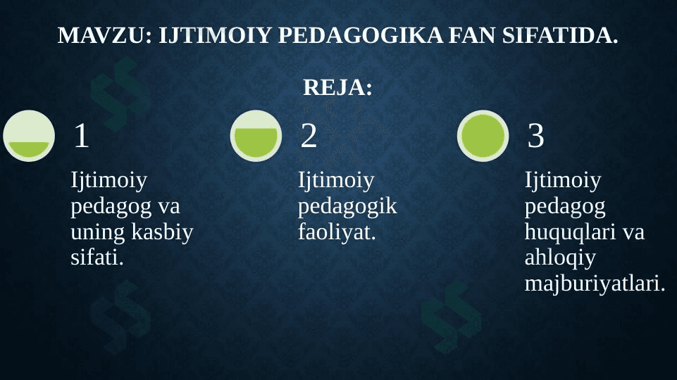 IJTIMOIY PEDAGOGIKA FAN SIFATIDA