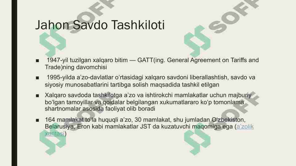 Jahon savdo tashkiloti