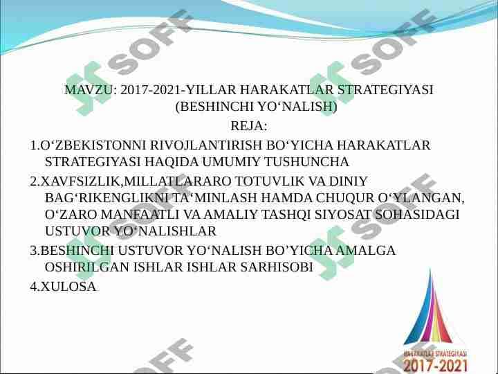 2017-2021-yillar harakatlar strategiyasi(5-yo'nalish)