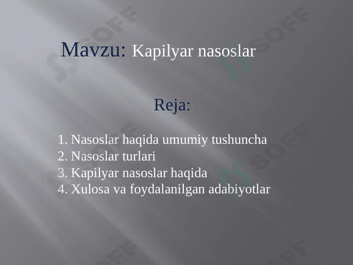 Kapilyar nasoslar
