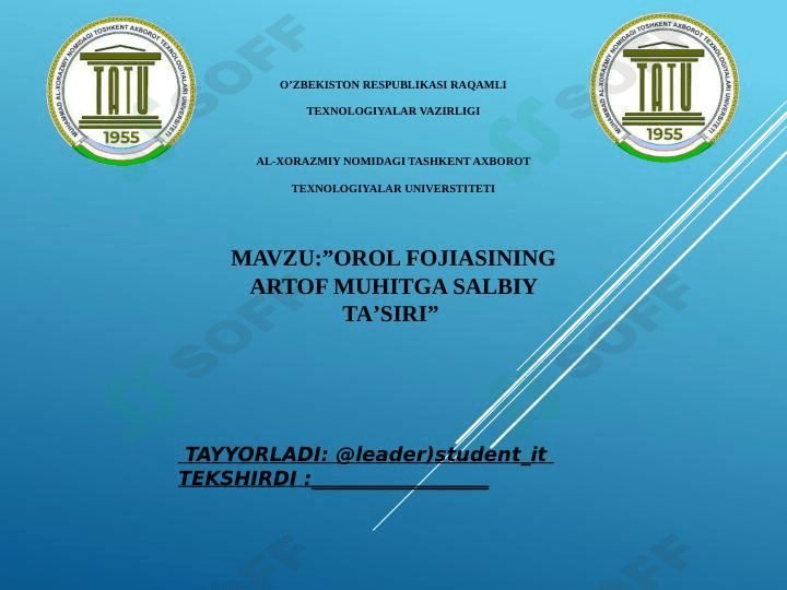 OROL FOJIASINING ARTOF MUHITGA SALBIY TAʼSIRI