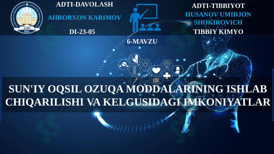 SUN'IY OQSIL OZUQA MODDALARINING ISHLAB CHIQARILISHI VA KELGUSIDAGI IMKONIYATLAR