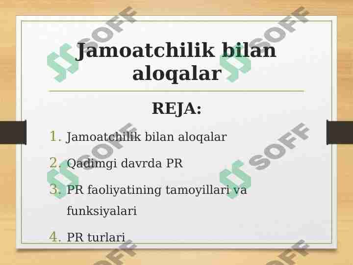 Jamoatchilik bilan aloqalar