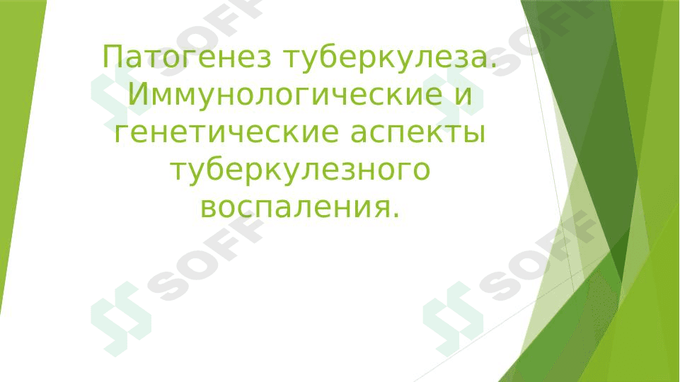 Патогенез туберкулеза. Иммунологические и генетические аспекты туберкулезного воспаления.