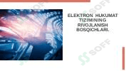 Elektron hukumat tizimining rivojlanish bosqichlari