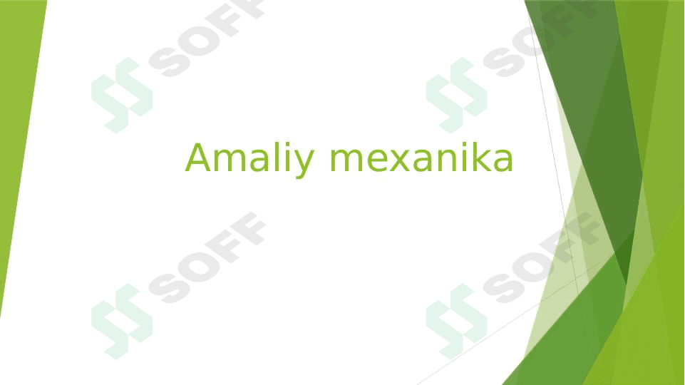 Amaliy mexanika