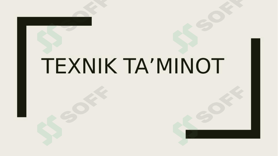 Texnik ta’minot
