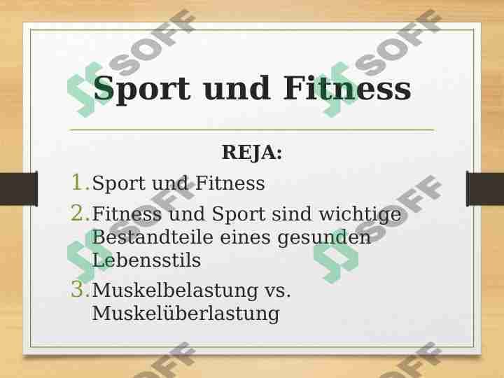 Sport und Fitness
