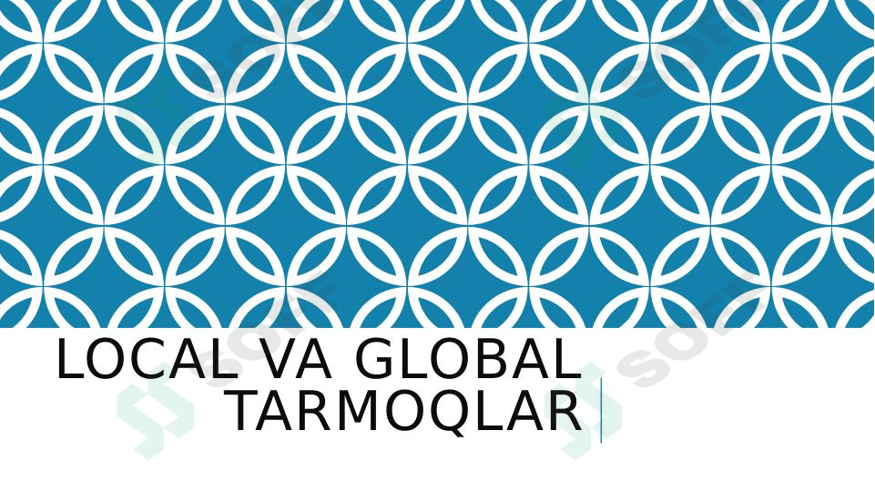 Local va Global tarmoqlar