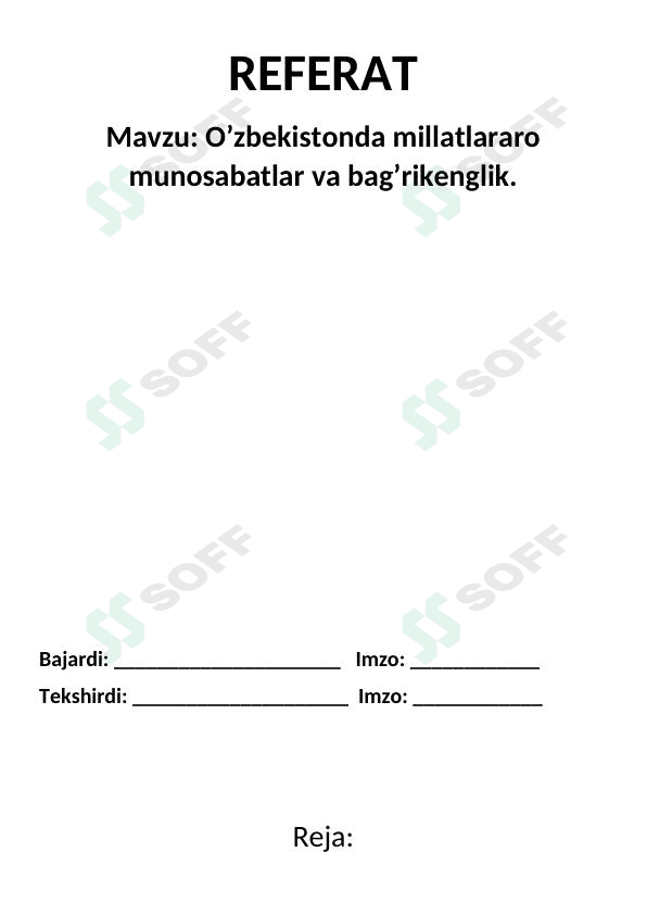O'zbekistonda millatlararo munosabatlar