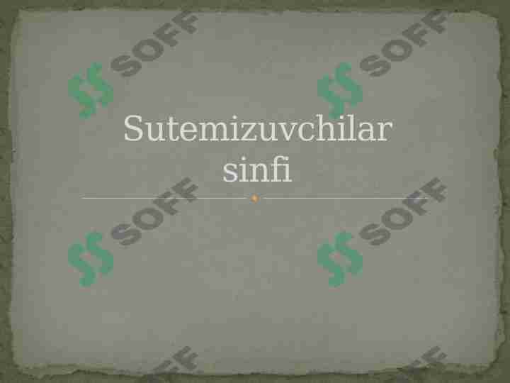 Sutemizuvchilar sinfi