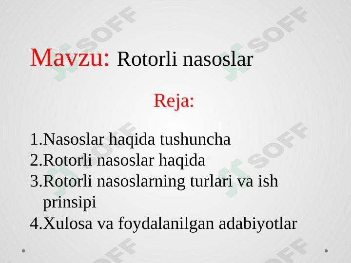 Rotorli nasoslar
