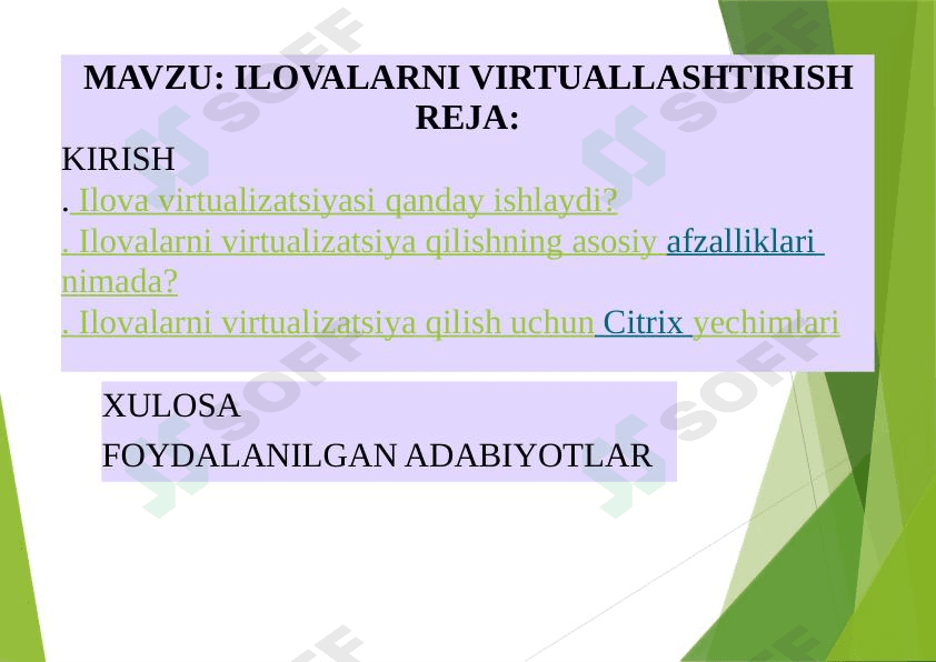 ILOVALARNI VIRTUALLASHTIRISH