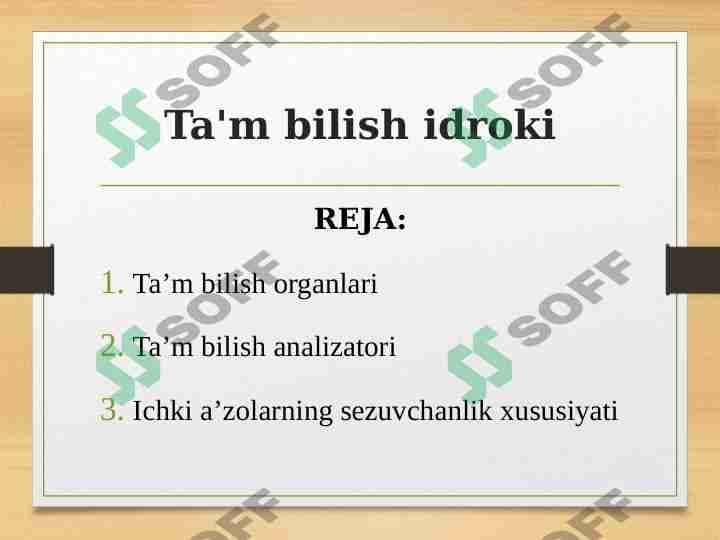 Ta'm bilish idroki