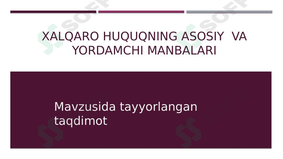 Xalqaro huquq prinsiplari