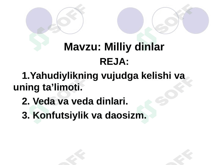 milliy dinlar