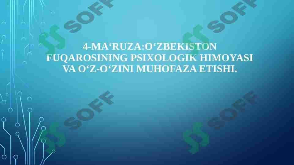 Fuqarolarning psixologik himoyasi