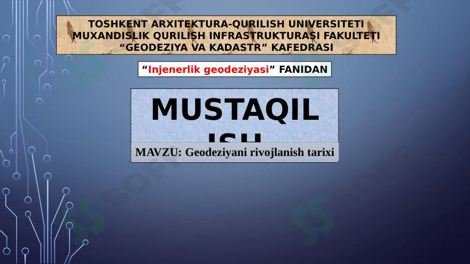 Geodeziyani rivojlanish tarixi