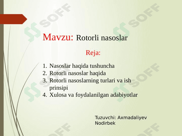 Rotorli nasoslar