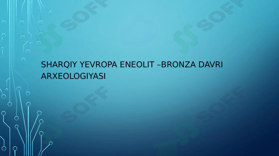 Sharqiy Yevropa eneolit –Bronza davri arxeologiyasi  bo'tay madaniyati