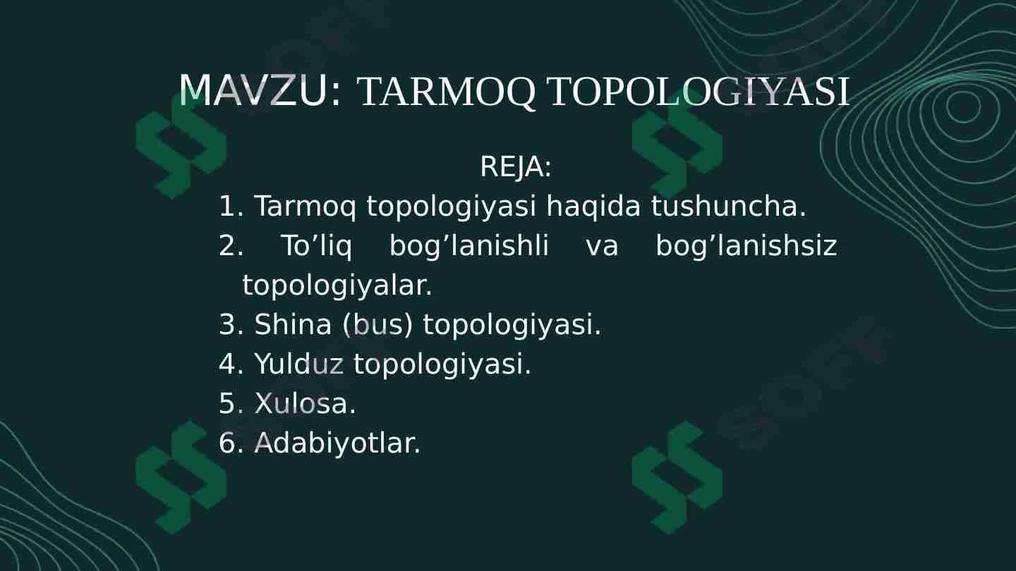 Tarmoq topologiyasi
