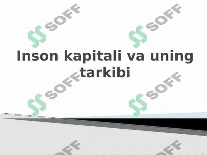 Inson kapitali va uning tarkibi