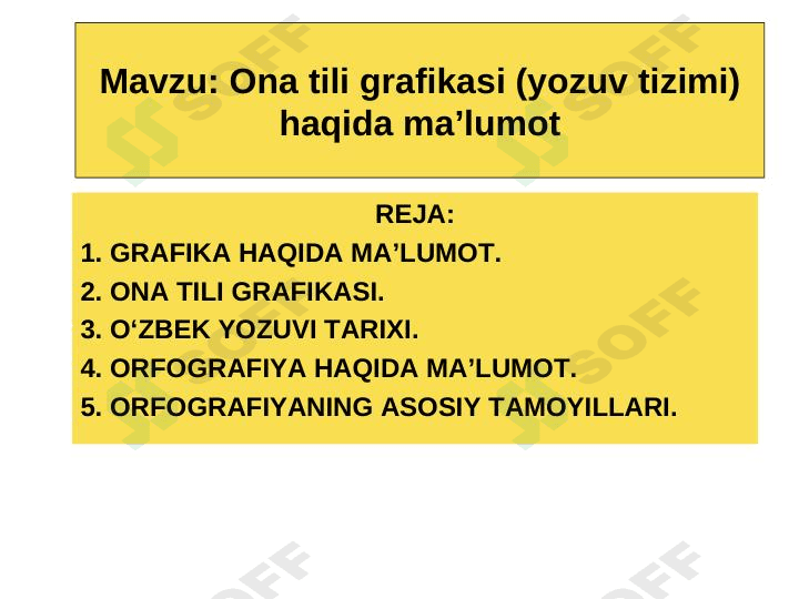 ona tili grafikasi