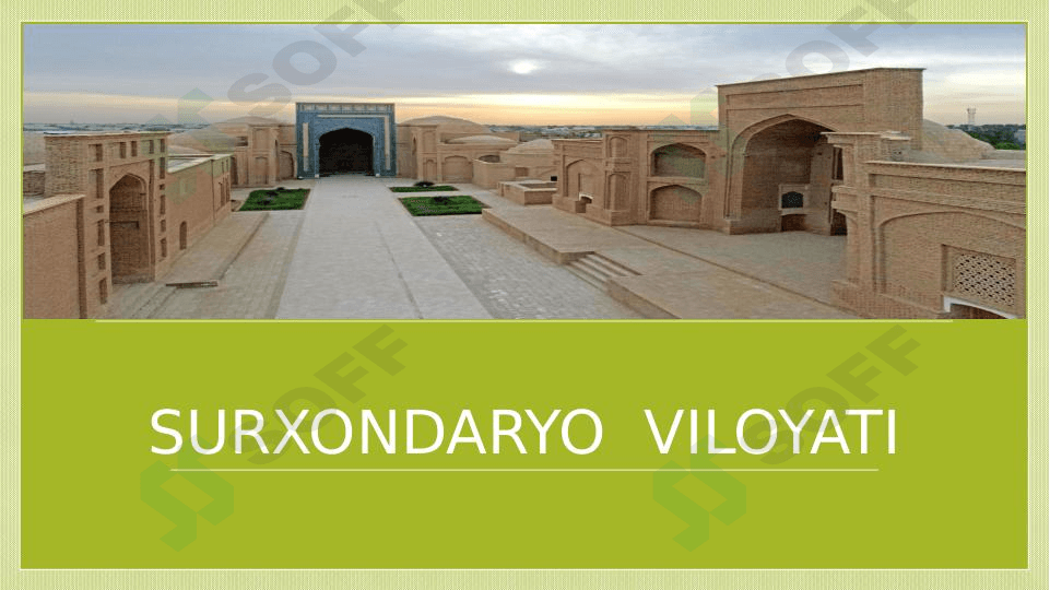 SURXONDARYO  VILOYATI