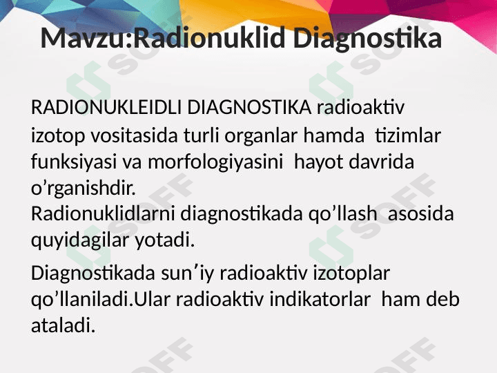 Radionukleid diagnostika