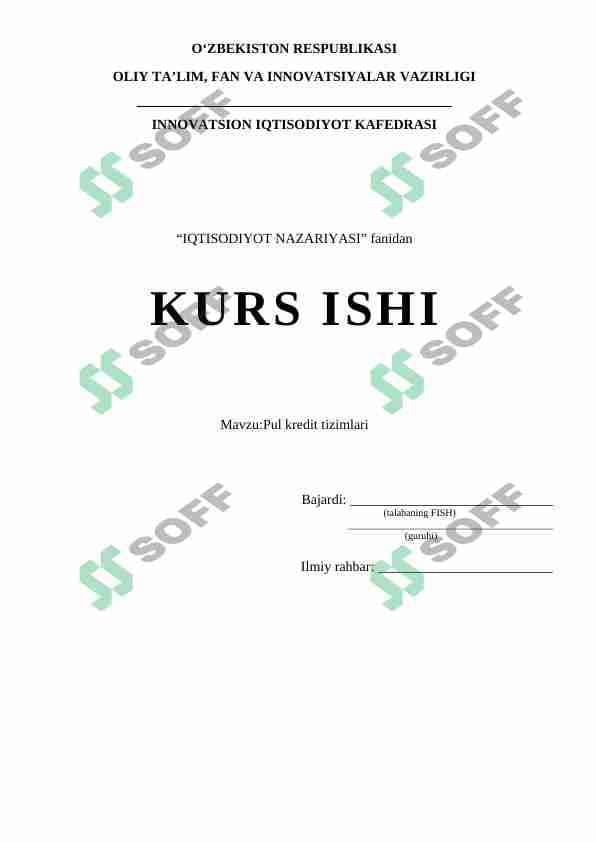 Pul Kredit tizimlari