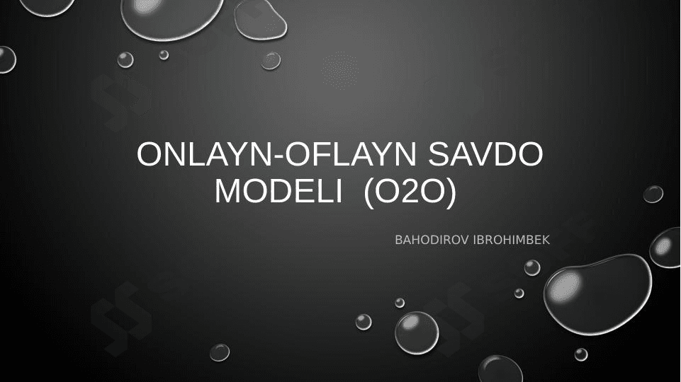 Onlayn-oflayn savdo modeli (O2O)